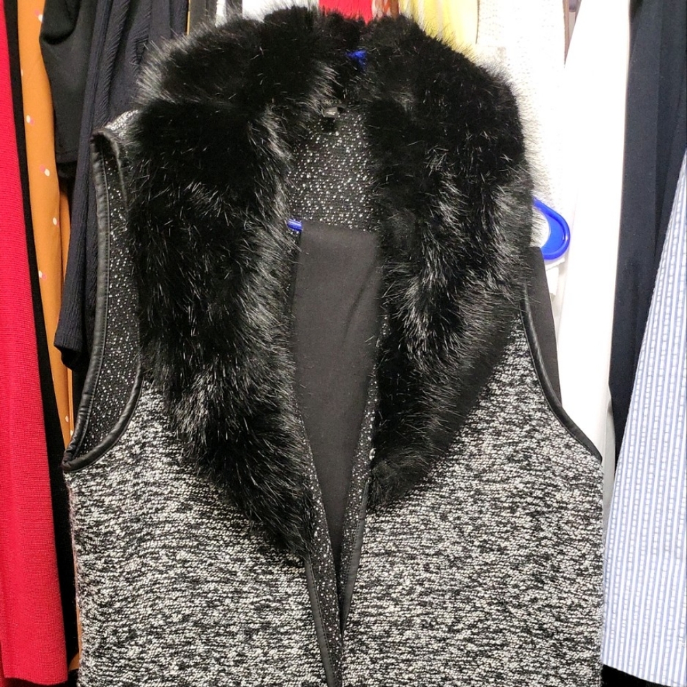 Fur Collar Vest